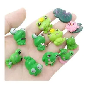 Honbay 11 figuras en miniatura de rana de resina lindo_3
