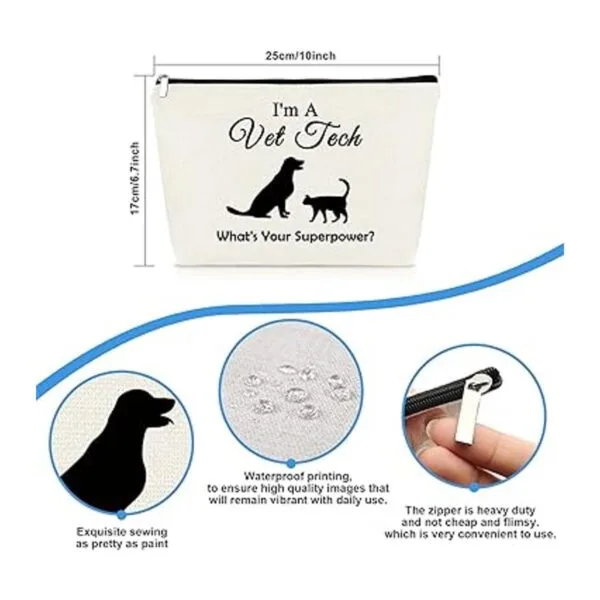 Vet Tech Bolsa de maquillaje para veterinario regalo de_2