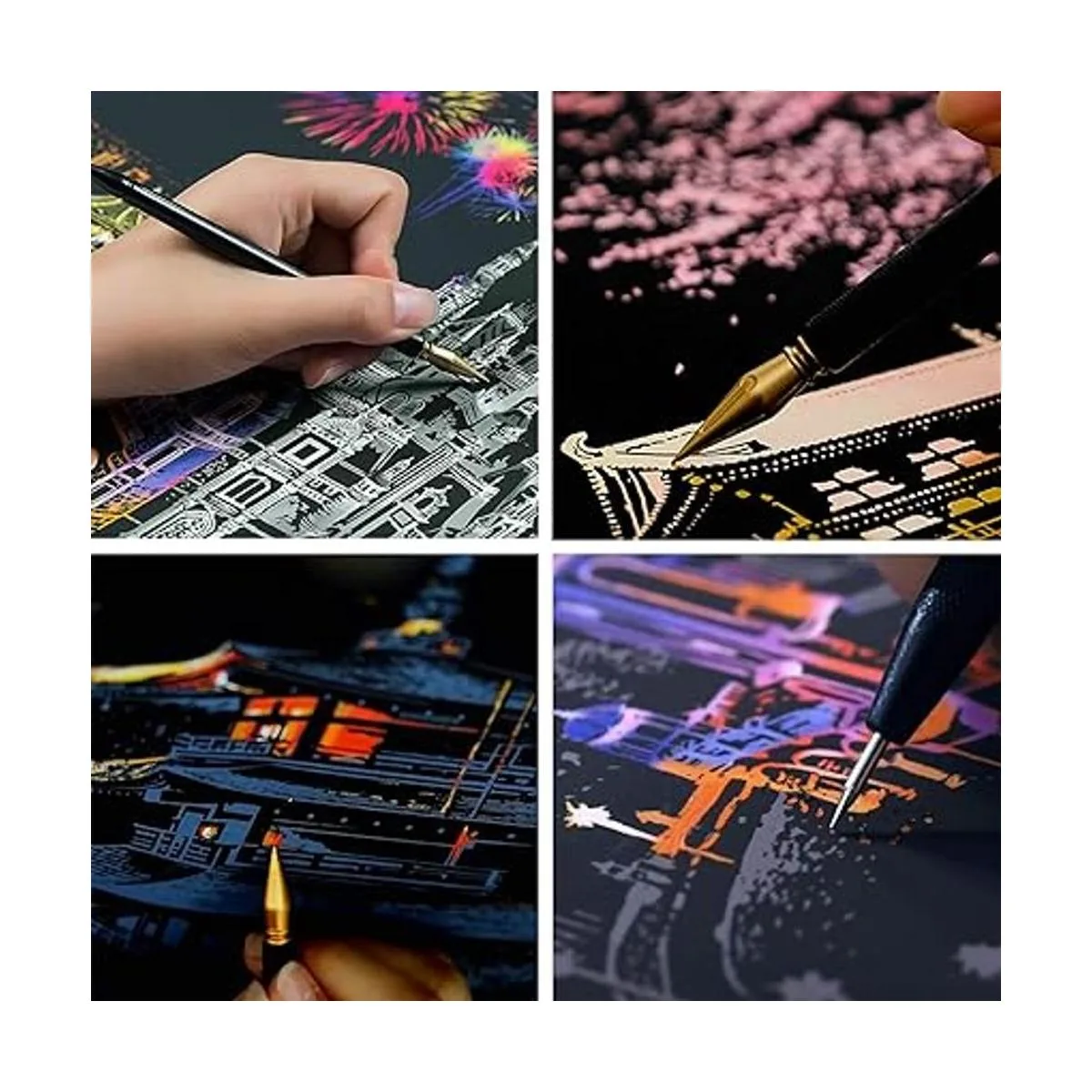 Kits de pintura para rascar para adultos y niños juego de_6