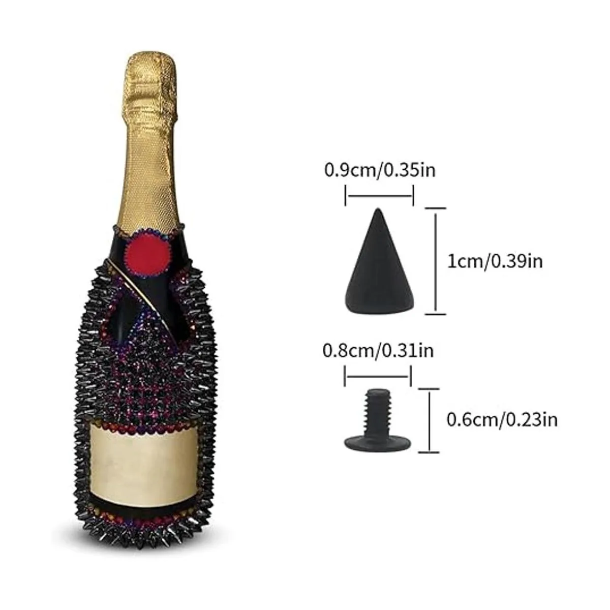 zhuohai 100 pares de pernos de rosca con puntas de cono_4