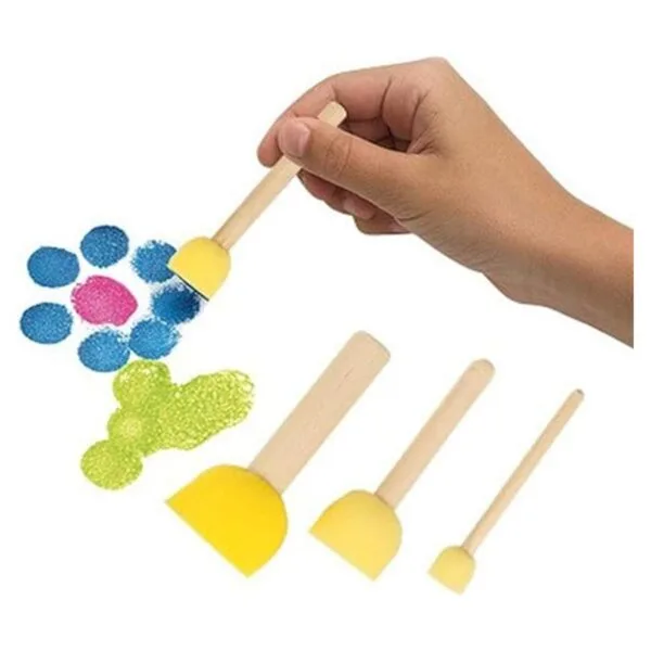 Ruwado 8 piezas de espuma amarilla con mango de madera_3
