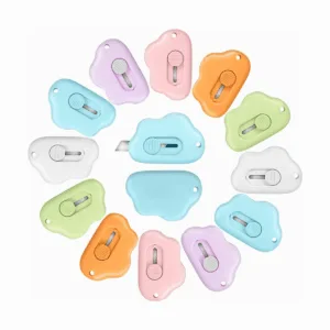 12 piezas de mini cuchillos retráctiles cortador de_1