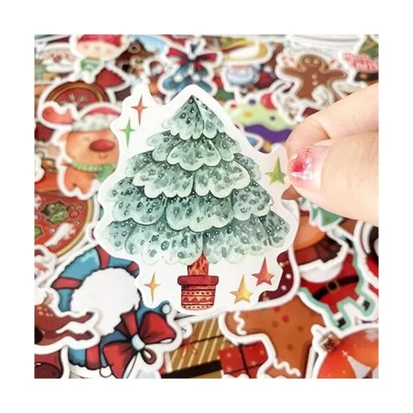 AOWDIAO 200 calcomanías de vinilo lindas de Feliz Navidad_4