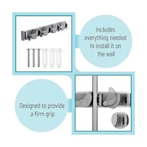 Mr. Pen Soporte de pared para trapeador y escoba 4_5