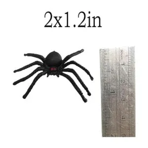BAINFE 100 juguetes de araña de plástico realistas broma_3