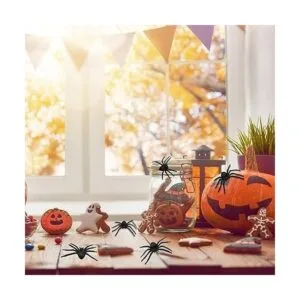 BAINFE 100 juguetes de araña de plástico realistas broma_5