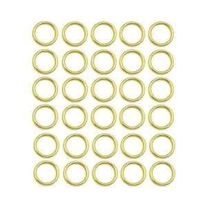 100 anillos divididos de acero inoxidable chapados en oro_1