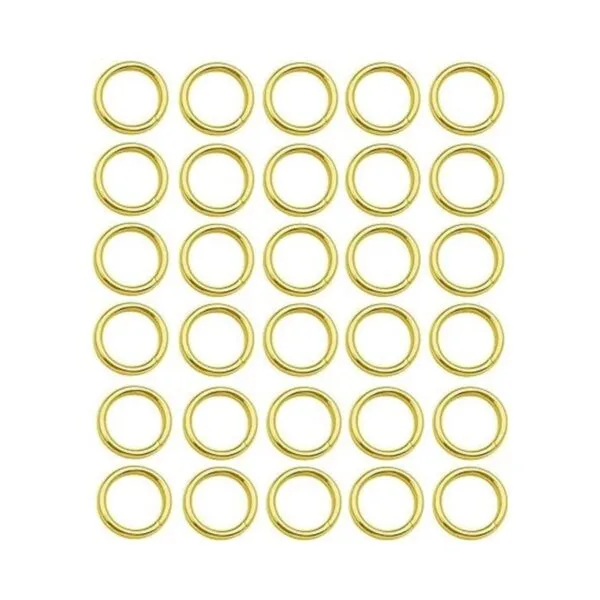 100 anillos divididos de acero inoxidable chapados en oro_1