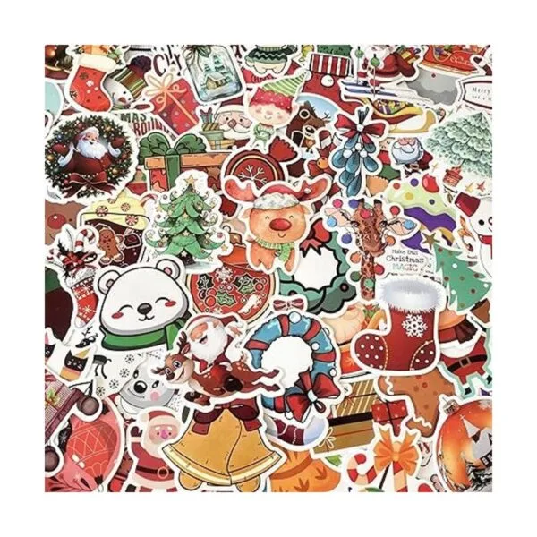 AOWDIAO 200 calcomanías de vinilo lindas de Feliz Navidad_2