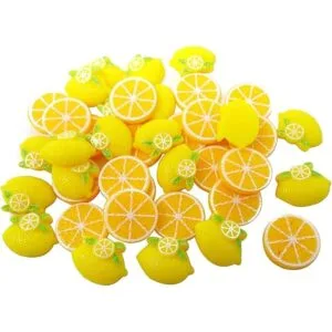 Honbay 40 abalorios de resina con parte trasera plana_5