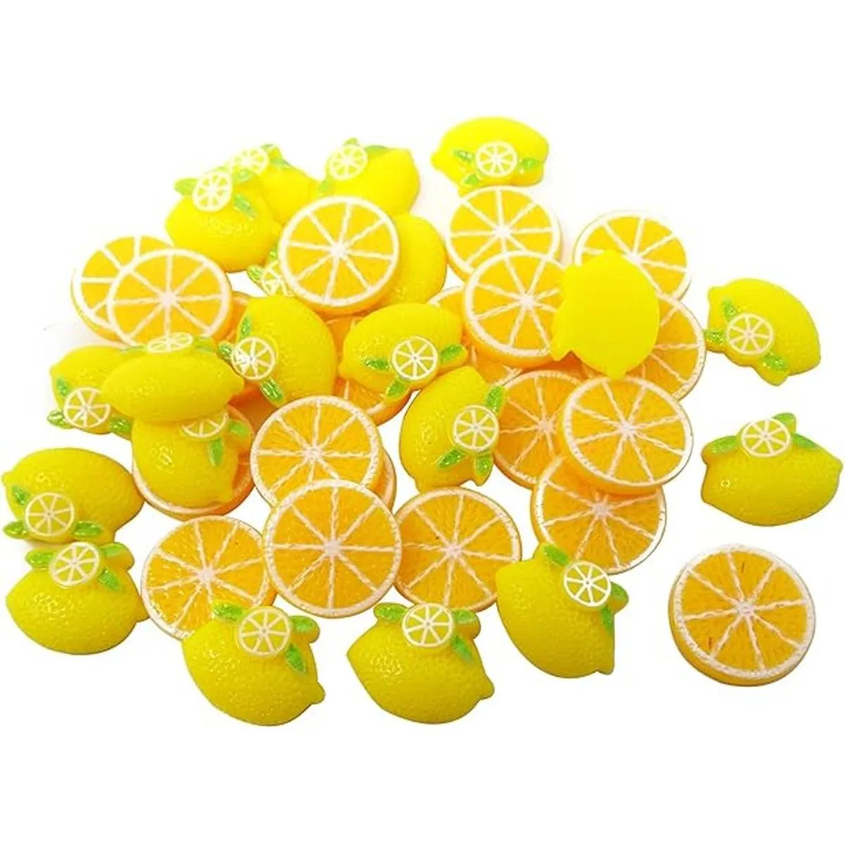 Honbay 40 abalorios de resina con parte trasera plana_5