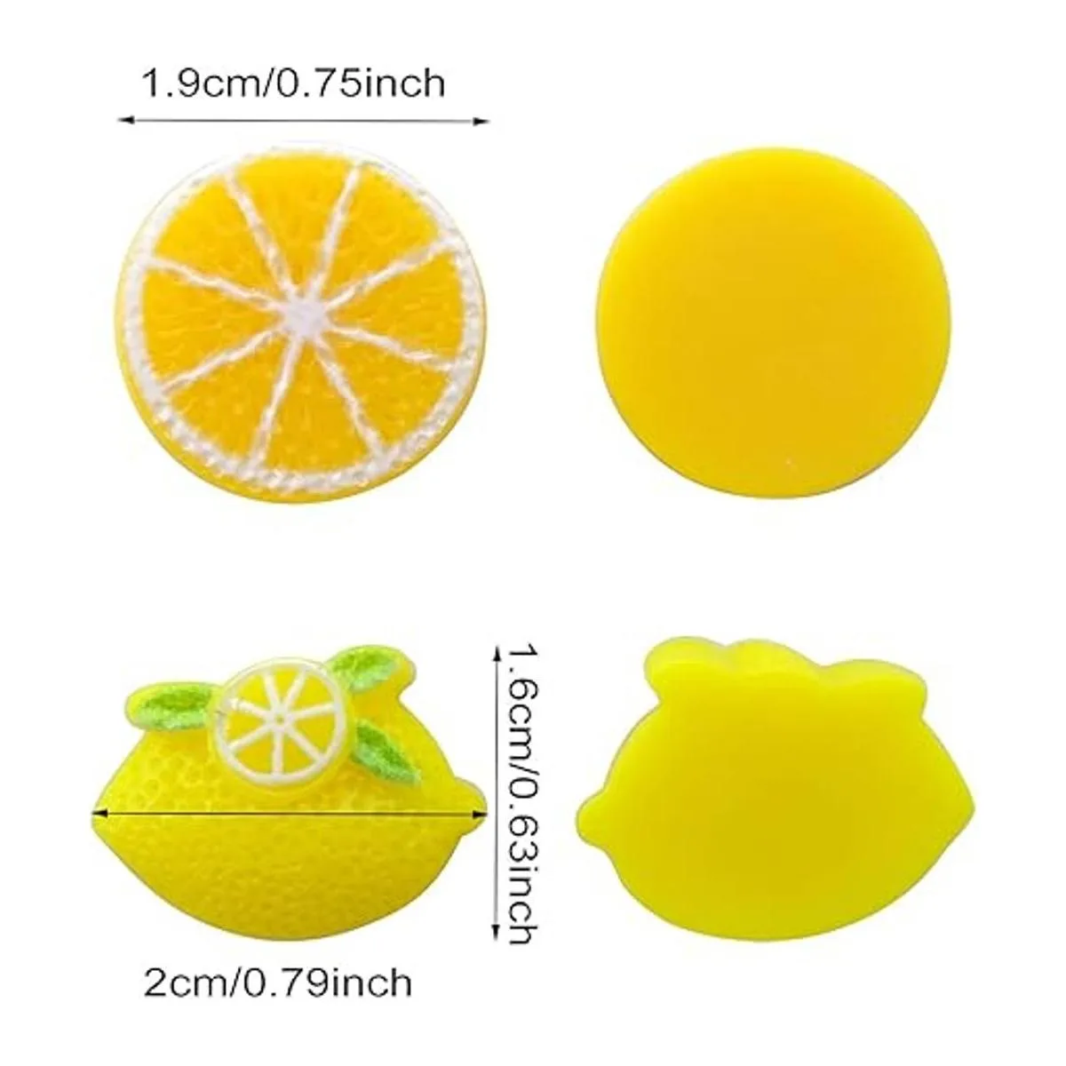 Honbay 40 abalorios de resina con parte trasera plana_2