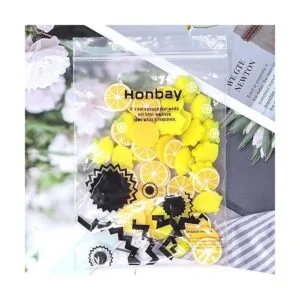 Honbay 40 abalorios de resina con parte trasera plana_7