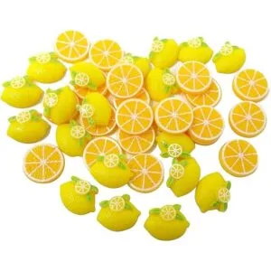 Honbay 40 abalorios de resina con parte trasera plana_4