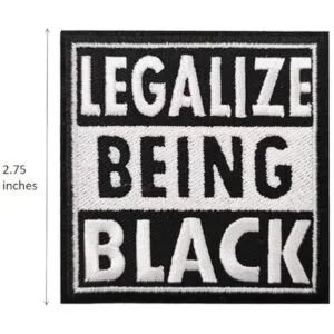 2.75 Legalize Ser Negro Bordado Hierro en Parche Negro_2