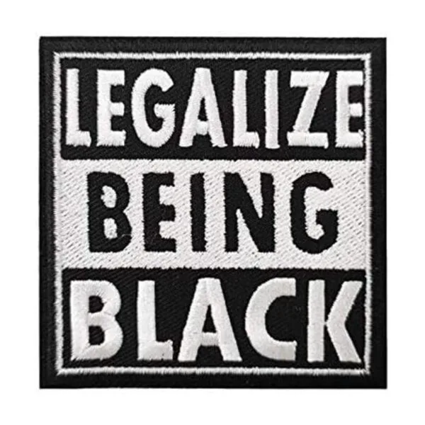 2.75 Legalize Ser Negro Bordado Hierro en Parche Negro_1