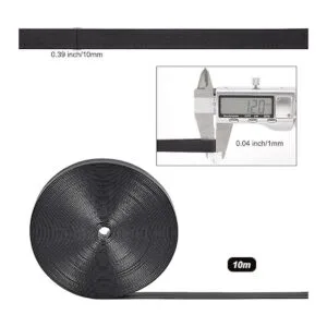 GORGECRAFT Correa de cuero negro plegable de 10.94 yardas_2