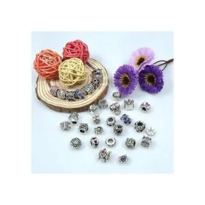 TOAOB 30 cuentas de diamantes de imitación europeos_5