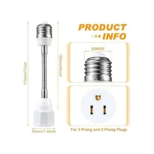 Adaptador de enchufe de luz E26E27 a enchufe de 3 puntas_5