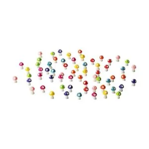 Exasinine 60 piezas de mini figuras de hongos en_1