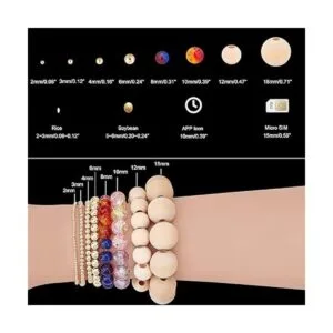 PandaHall 3 tamaños de cuentas huecas chapadas en plata de_7