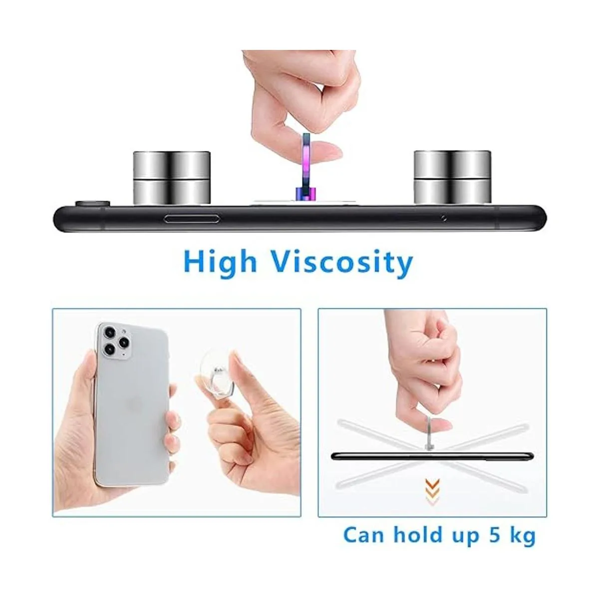 Kinizuxi Colorful Cell Phone Ring Holder Stand 2 Packs_4