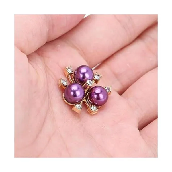 20 adornos de perlas de diamantes de imitación broche de_5