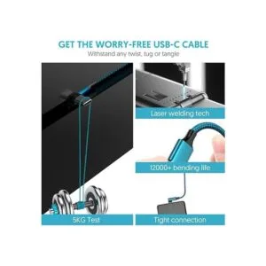 Geekboy Cable cargador tipo C de 10 pies_5