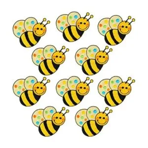 10 parches bordados de abeja para planchar en forma de_1