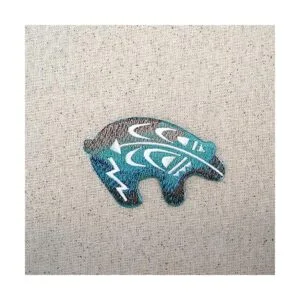 Parche bordado para planchar con diseño de oso del suroeste._2