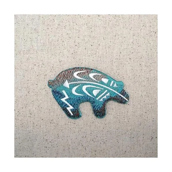 Parche bordado para planchar con diseño de oso del suroeste._2