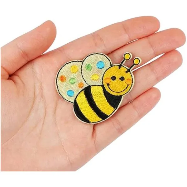 10 parches bordados de abeja para planchar en forma de_7
