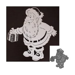 Troqueles de metal con marco de Papá Noel para regalo de_4