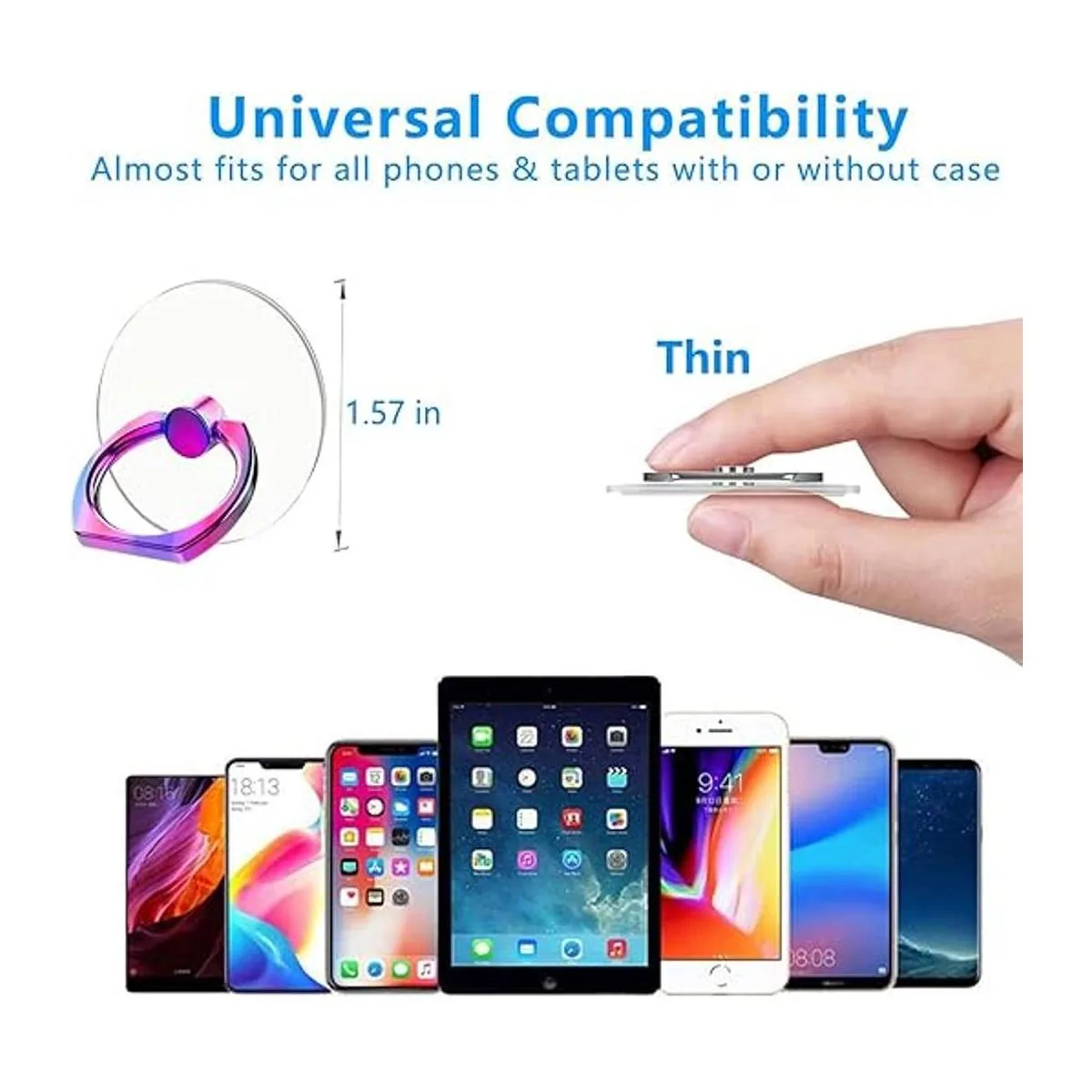 Kinizuxi Colorful Cell Phone Ring Holder Stand 2 Packs_2