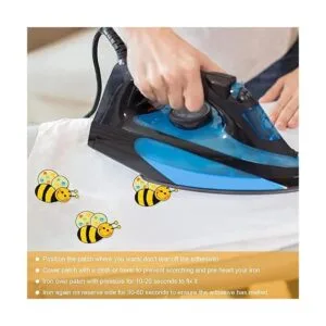 10 parches bordados de abeja para planchar en forma de_3
