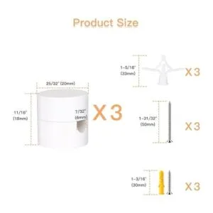 Zevnico Paquete de 3 ganchos para colgar en el techo_2