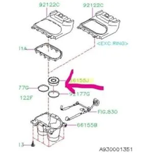 Genuine Subaru Parts Soporte espaciador para tazas_4