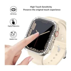 Cuteey Paquete de 2 fundas brillantes con protector de_4