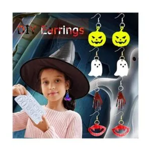 Rifanda 82 moldes de resina para aretes de Halloween con_4