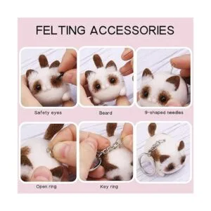 Kit de fieltro de aguja para principiantes juego de_5