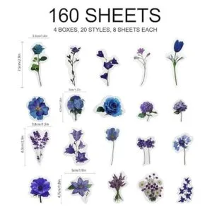 Modixun 160 calcomanías decorativas transparentes para_2