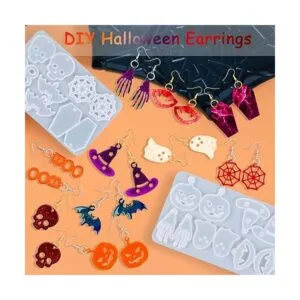 Rifanda 82 moldes de resina para aretes de Halloween con_5