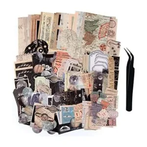 200 calcomanías estéticas para diario calcomanías vintage_1