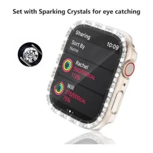 Cuteey Paquete de 2 fundas brillantes con protector de_3