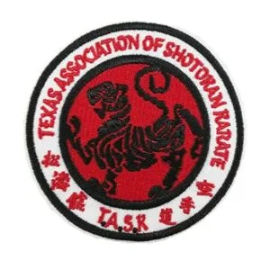 Parche bordado de la Asociación de Karate de Texas_1