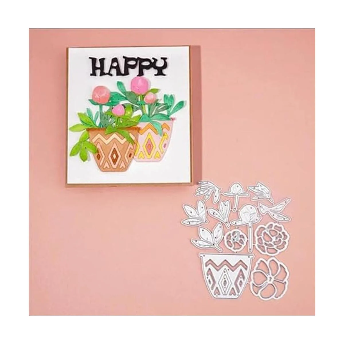 Macetas de metal troqueles de corte plantillas de_4