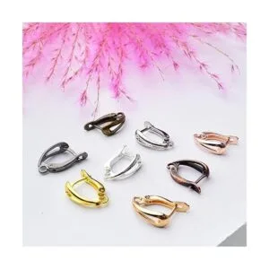 16 ganchos de latón para aretes franceses con lazo_7