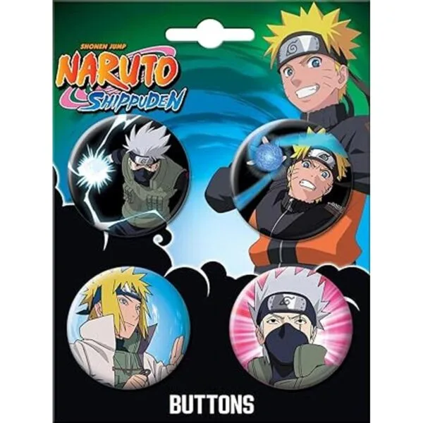 AtaBoy Naruto Asst 2 4 Btn Botones de 2.5 x 3.5 pulgadas_2