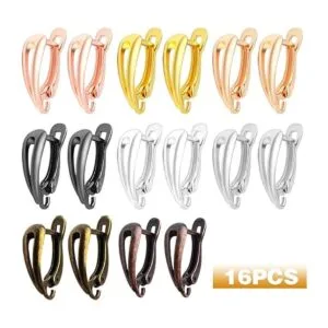 16 ganchos de latón para aretes franceses con lazo_2