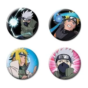 AtaBoy Naruto Asst 2 4 Btn Botones de 2.5 x 3.5 pulgadas_1